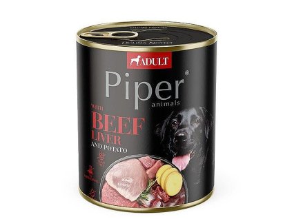 PIPER Konzerva pre psov hovädzia pečienka 800g