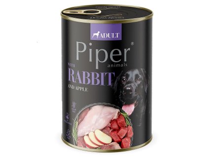 PIPER Konzerva pre psov králik a jablko 400g