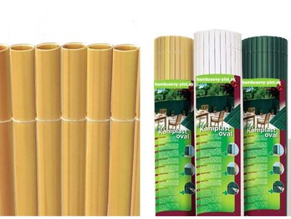 Bambusové pletivo umelé PLASTICANE OVÁL 1,5x3m hnedá