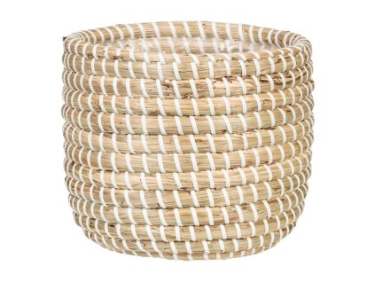 Košík z morskej trávy 513 15cm biely