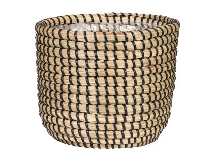 Košík z morskej trávy 513 15cm čierny