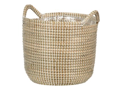 Košík z morskej trávy 514 36cm biely