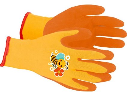 Rukavice detské so včielkou oranžové veľkosť 5