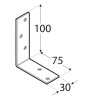 KB 1 Uholník trámový 100x75x30x3mm