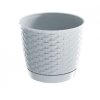 DRLO190 Kvetináč RATOLLA ROUND 19cm biela