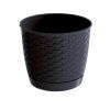 DRLO220 Kvetináč RATOLLA ROUND 22cm antracit