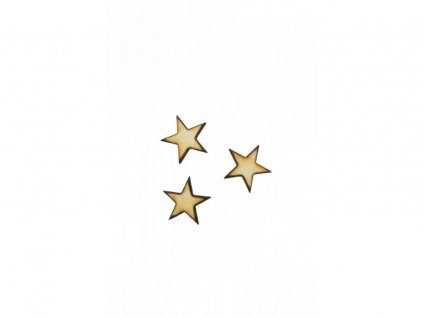 Dřevěné dekorativní hvězdičky 1,5 cm