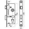 Zámek zadlabací stavební V6090/40 PL FAB TESLA
