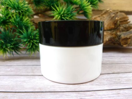 Dóza - lékárenská dvouplášťová 50 ml černé víčko