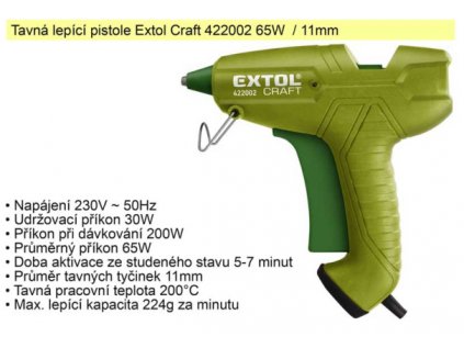 Pistole tavná Extol Craft 65 W 11 mm