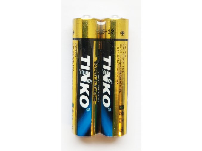 Baterie TINKO 1,5V AAA alkalická, balení 2 ks