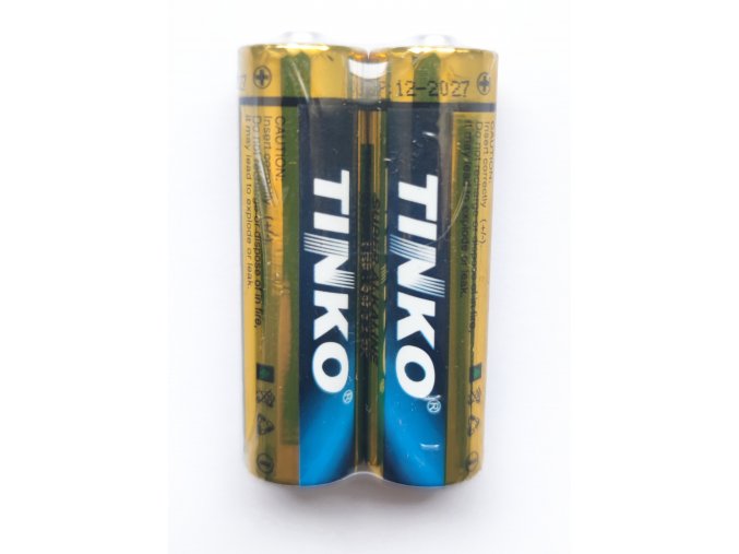 Baterie TINKO 1,5V AA alkalická, balení 2 ks