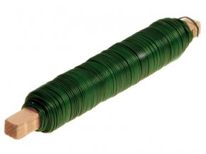 Drátek vázací s PVC potahem 0,6mm délka 30m na dřívku