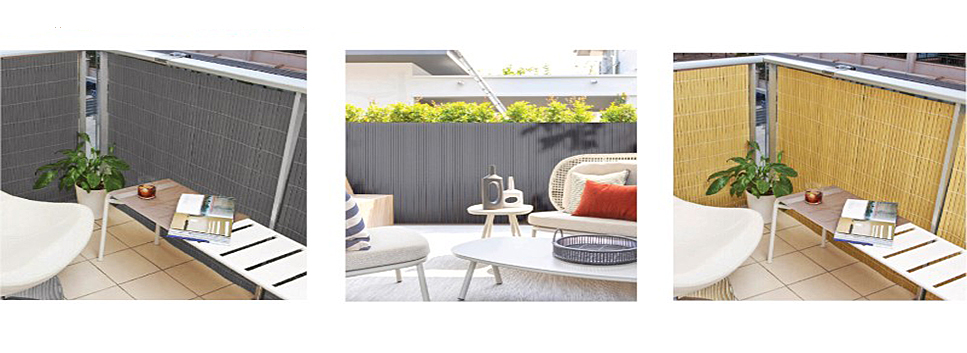 Zástěna na zábradlí balkonu