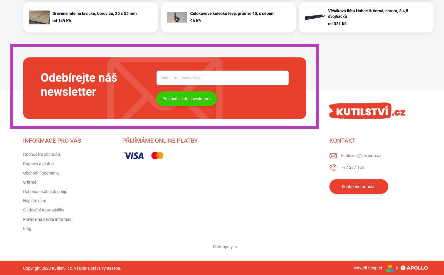 odber newsletteru kutilstvi