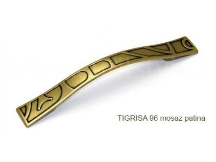 kovová úchytka TIGRISA 96 (Varianta TIGRISA mosaz patina)