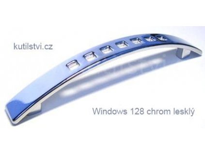kovová úchytka WINDOWS 128 (Varianta WINDOWS 128 chrom lesklý, vyprodáno)