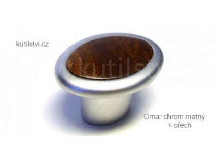 kovový knopek OMAR (Varianta OMAR chrom lesklý + buk)