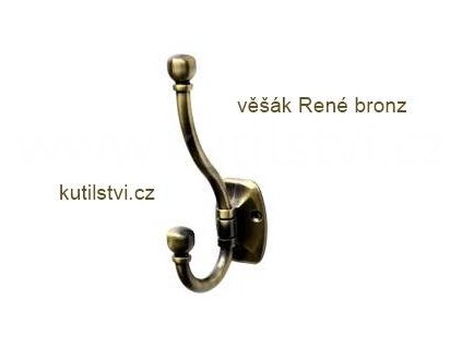 kovový věšák RENÉ (Varianta věšák RENÉ bronz)