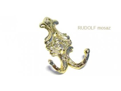 Rustikální věšák Rudolf (Varianta RUDOLF mosaz, doprodej)