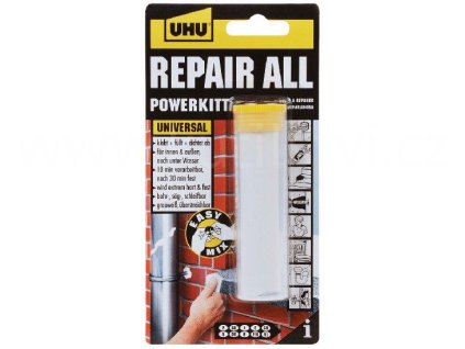 EPOXIDOVÁ PLASTELÍNA, UHU repair all powerkit, dvousložkový váleček 58g, doprodej