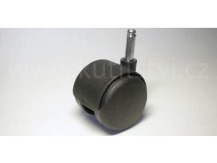 Nábytkové kolečko typu A + čep 8x28mm, celoplastové, průměr 50, černé
