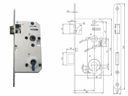 zámek zadlabavaci Fabdos 4 D2155