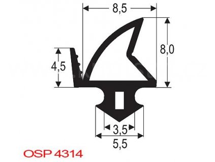 Těsnění plastových oken BRÜGGMANN, DECEUNINCK, KBE, SCHÜCO, THERMOPLAST, VEKA, OSP4314