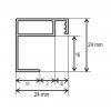Rámový profil sítě proti hmyzu OE 24x24 mm