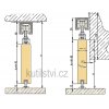 Pojezd pro posuvné dveře EKN, sada pro jedny dveře, nosnost do 40 kg