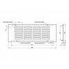 Větrací mřížka 100mm imitace nerez
