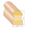 Dřevěné madlo vysoký profil, na zábradlí, profil 48x70 mm -  SMRK