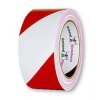 Výstražná PVC páska červenobílá samolepicí, 50mm x 33m
