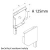 Boční kryt venkovní rolety 45° 125mm