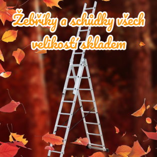 Žebříky a schůdky skladem