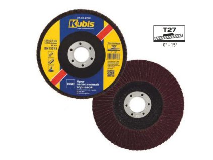 Kotouč lamenový  T27 Р60, 125*22 mm ocel/dřevo | 07-00-2706