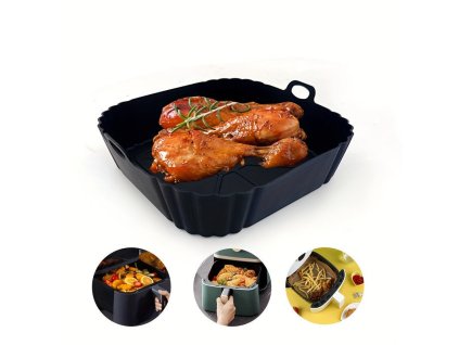 Tapadásmentes Szilikon Air Fryer Sütőforma #rózsaszínű