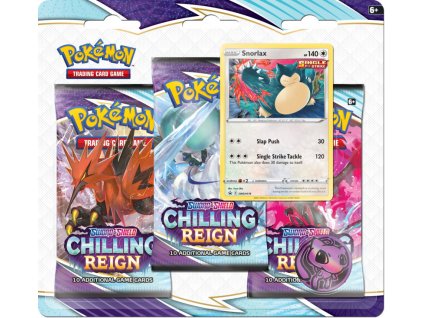 11772 pokemon tcg chilling reign 3 pack blister snorlax