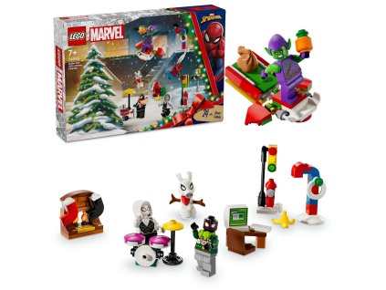 196073 marvel super heroes lego adventni kalendar spider man 2024 76293