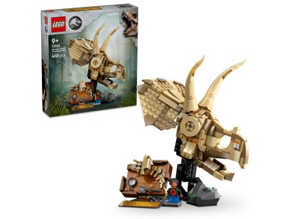 203111 jurassic world lego dinosauri fosilie lebka triceratopse 76969