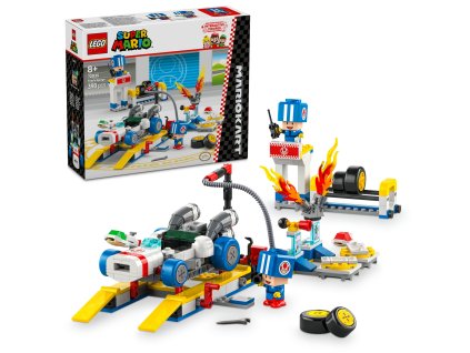 203039 super mario lego mario kart toad a jeho garaz 72035