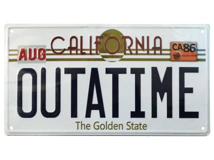 210677 kovova cedule outatime delorean zpet do budoucnosti