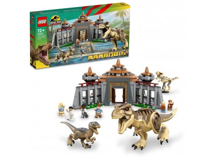 96375 jurassic world lego navstevnicke centrum utok t rexe a raptora 76961