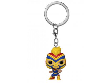 92524 Marvel Lucha Libre Funko klíčenka Captain Marvel (La Estrella Cósmica)