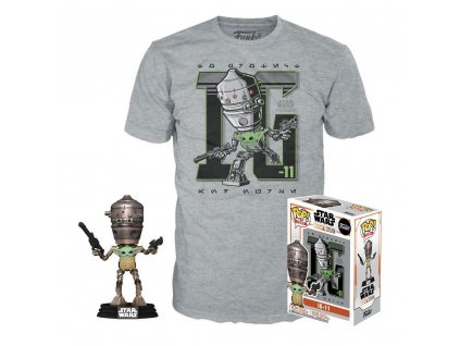 Star Wars The Mandalorian Funko set trička a figurky Child in Satchel (1)