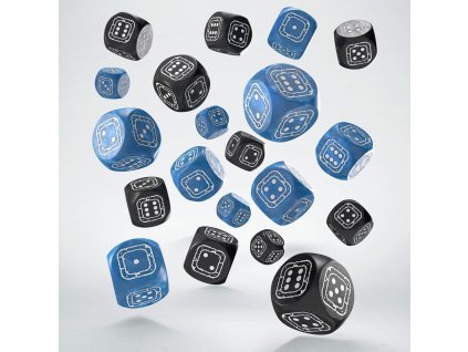 99978 fortress compact d6 dice set black blue 20