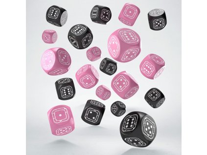 99987 fortress compact d6 dice set black pink 20