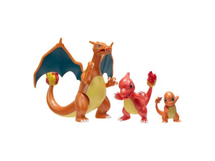 105410 pokemon select action figures 3 pack evolution charmander charmeleon charizard