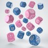 99963 crosshairs compact d6 dice set blue pink 20