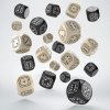99981 fortress compact d6 dice set black beige 20